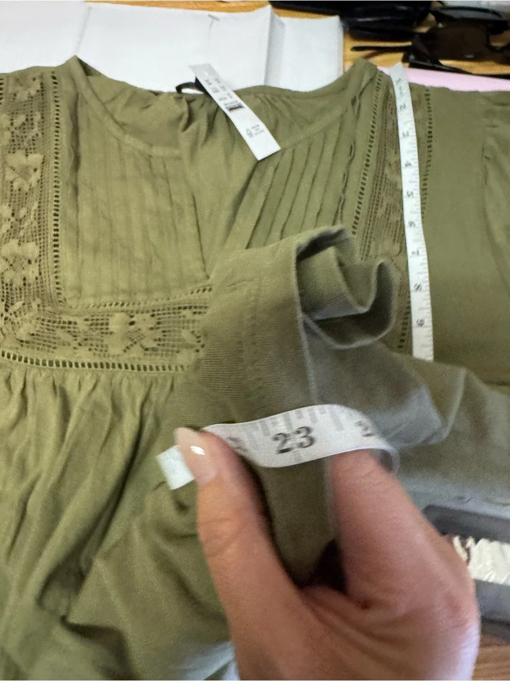 NWT J. Crew Lace-trim Puff Sleeve Shirt Broken-in Jersey Green Flowy Peasant 2X